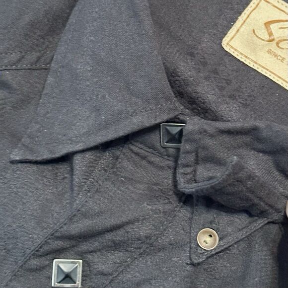 Scully Western Shirt Mens Size XL Black Pearl Snap Button Down Long Sleeve - Picture 6 of 10